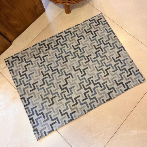 TAPETE EMBORRACHADO - TETRIS AZUL E CINZA - Imagem 3